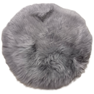 Lammfellpad | Sitzauflage | rund | Farbe grau